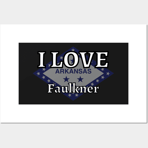 I LOVE Faulkner | Arkensas County Wall Art by euror-design